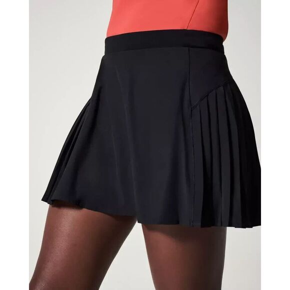 SPANX 50273R Womens Sz M Black Built-In Figure-Shaping Shorts Pleated Skort - Picture 5 of 9